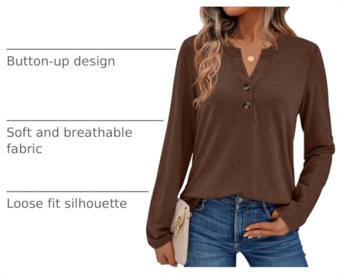 Image of AUTOMET Women's Long Sleeve Shirts 2026 Fall Outfits Dressy Casual Tops