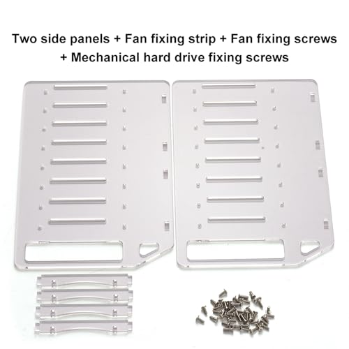 Caja para 8 discos duros 3.5" acrílica con enfriamiento miniatura 2