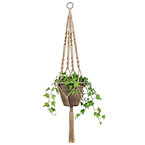 FJROnline 4 Pieds Robuste Plante Cintre Porte Plante Pot de Fleurs avec Porte-Clés pour intérieur ou extérieur Balcon Plafond Décorations, 105 cm/104,1 cm, 2pcs Cover