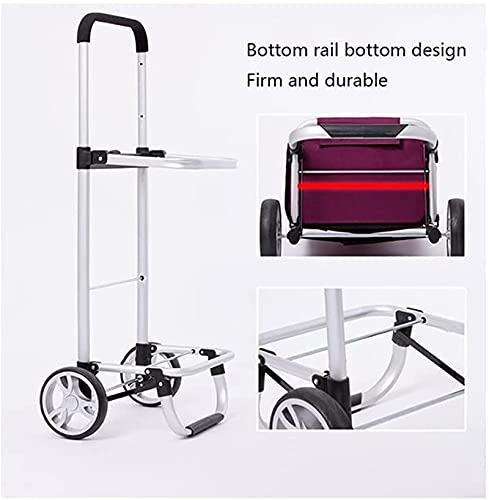 Einkaufstrolley,Einkaufstrolley klappbar Shoppingwagen Falten Einkaufswagen 3-Gang Teleskop Shopping Trolley… – Bild 5
