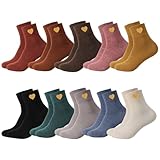 scenicamp 10 Pairs Womens Elastic Crew Sock Cute Cozy Lightweight Ankle Sock Gifts for Women