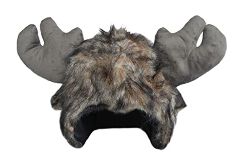 Winter Headwear Plush Faux Fur Toques Animal Theme (Faceless Moose Hat)