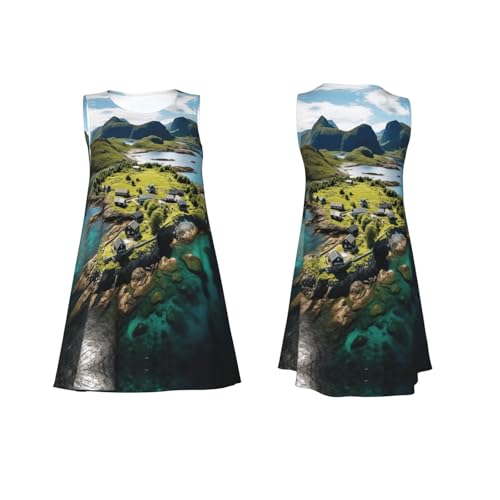 Robe d'été sans manches confortable pour dissimuler les rondeurs