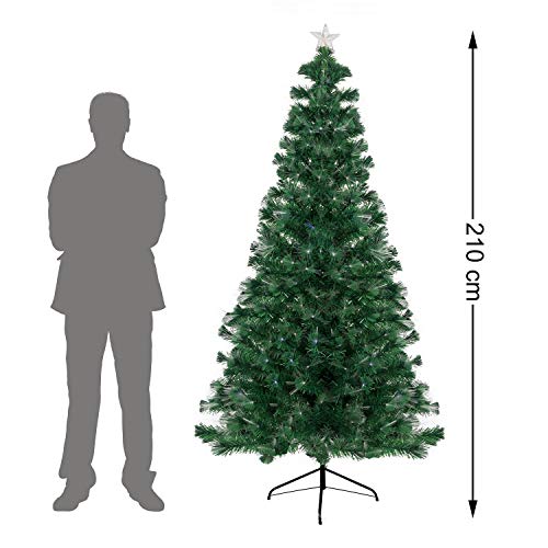 Kunstmatige kerstboom met LED-verlichting - Luxe kerstboom Noble Fir Christmas Tree Stand 210cm - Afbeelding 6