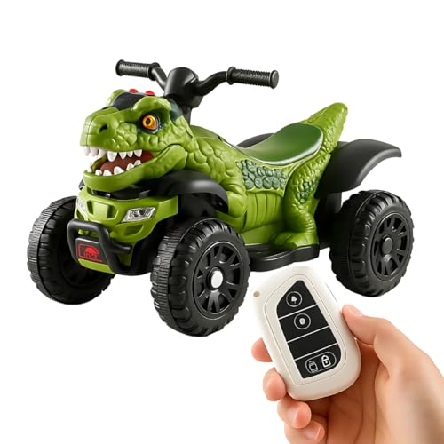 Quadriciclo Elétrico Raptor Dino 6V Com Pedal e Controle Remoto K...