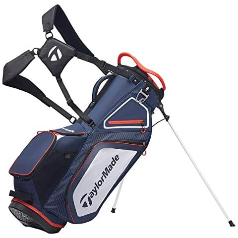 TaylorMade Pro Stand 8.0 Golftasche (2020 Version), Unisex, Tasche mit Ständer, Marineblau / Weiß / Rot, Einheitsgröße Cover