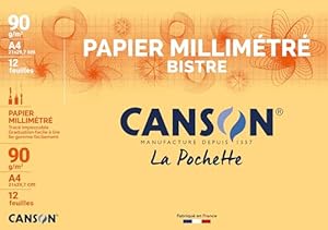 Canson Millimeterpapier Bistre A4 90 g/qm