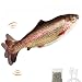 SUOXU Jouet électrique en forme de poisson mobile pour chat, jouet à mâcher pour chat (truite arc-en-ciel)