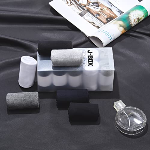 J-Box Men's 10-Pack Comfort Socks Breathable | Quarter Cotton For Dress Socks | Crew Thin Summer #TOP6