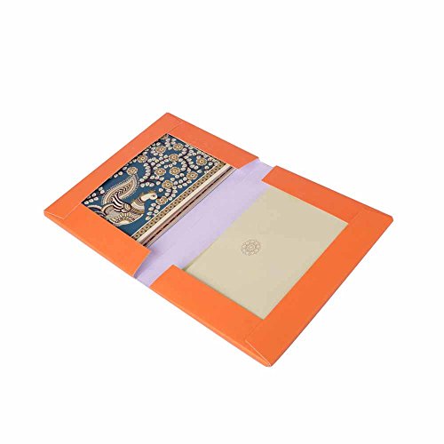 DOODLE Kalamkari Art Notecards – Set of 12 Thank You & Greeting Cards | Indian Folk Art Design | All Occasion Blank Cards