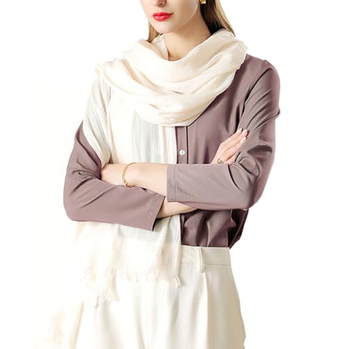 Women Summer Linen Scarf Long Large Lightweight Breathable Wrap Shawls4
