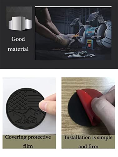 Image of CONGCONG for Jeep Emblem babge Snow Mountain Emblem 4x4 Metal Automotive Badge Specifically Designed for The Jeep Wrangler Cherokee - Stick it Anywhere (Snow Mountain Dumb Black)