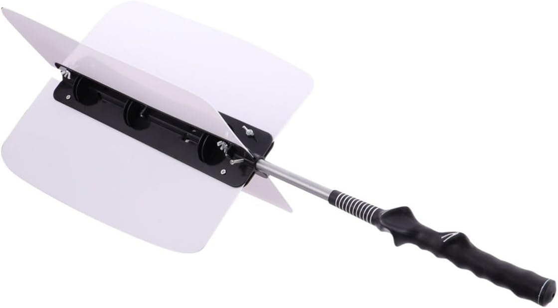 Golf Swing Trainer Practice Tool with Power Resistance Fan White Grip Trainer for Swing Training and Warm-up Golf Training Aid for Improving and Grip