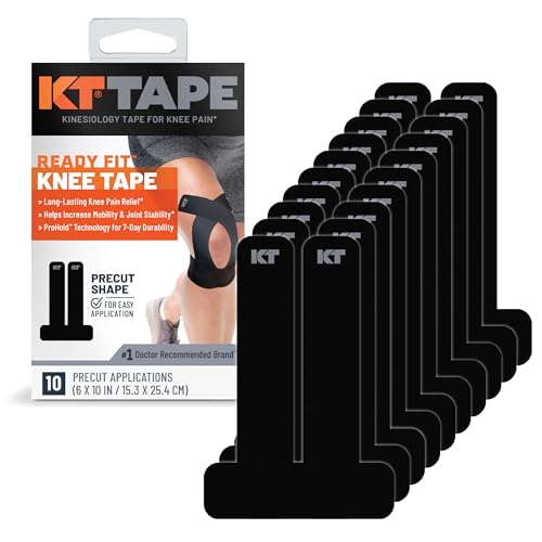 KT Tape Pro Ready Knee Tape Precut 10 Count Strips