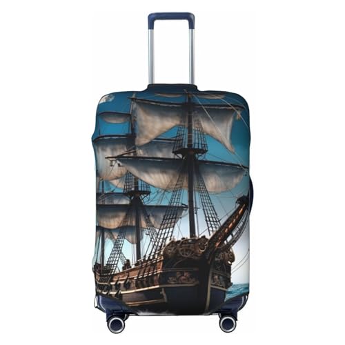 Housse de protection pour valise L voyage en soute design pirate noir