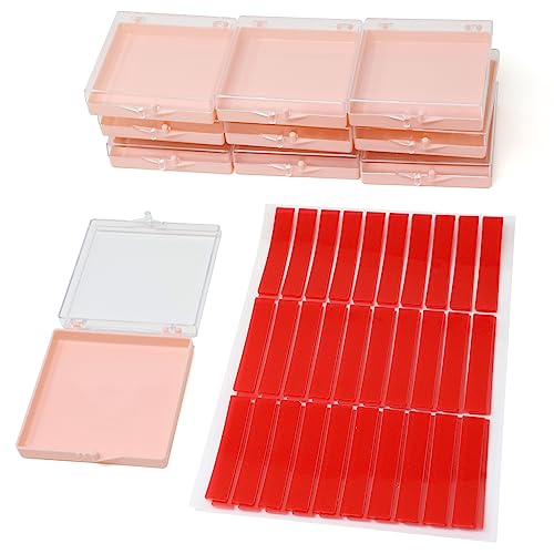 Honbay 10 peças, caixa de armazenamento de unhas artificiais de plástico, organizador de caixa de un