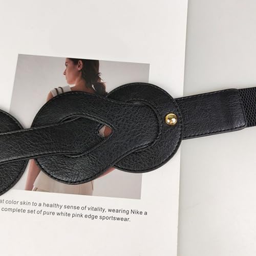 Elastic Waist Belt for Women Ladies Female Stretch Waist Strap with Snap Buckle for Dress Shirt Coat3