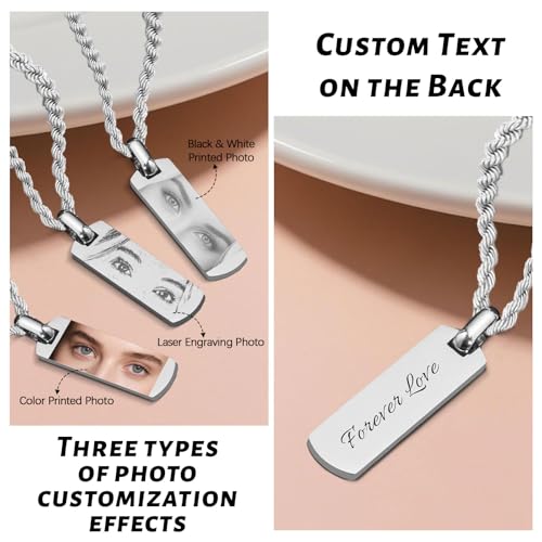 Custom Eye Necklace Picture Pendant Personalized Necklace for Men Women Picture Chain Unique Jewelry for Couples Him Her Valentines Anniversary Christmas Birthday2