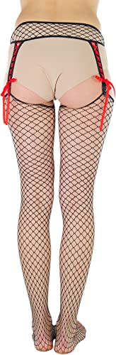 Image of ToBeInStyle Women's Attached Garter Belt Suspender Nylon Stocking Pantyhose