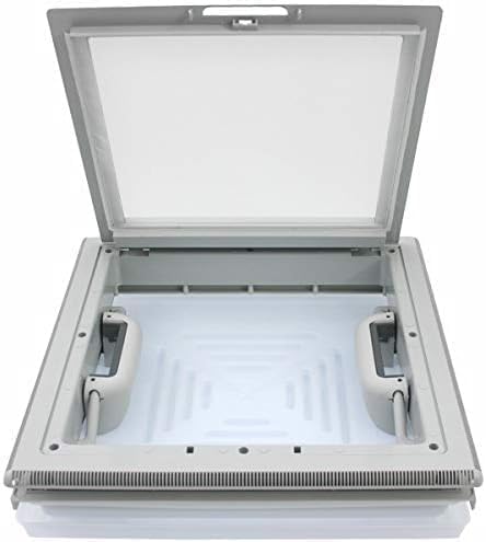 Claraboya techo de ballestas MPK 28X28 para caravana, color gris