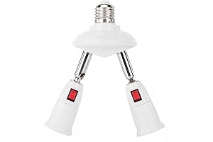 2-in-1 E26/E27 Socket Multi Light Bulb Adapter