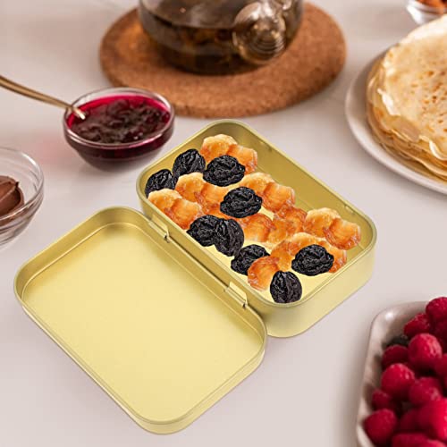 Zerodeko Golden Pcs Metal Hinged Tins Box Containers Small Rectangular Empty Container Mini Portable Box Small Storage Container Kit with Lid for Home present Storage 6 - Image 2