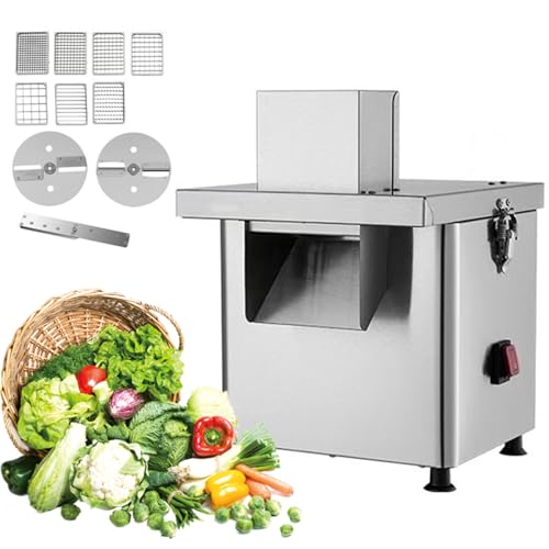 Procesador comercial de verduras con diámetro grande de 10 cm, acero inoxidable resistente, motor de 300 W, cortador automático para uso en restaurantes y hoteles