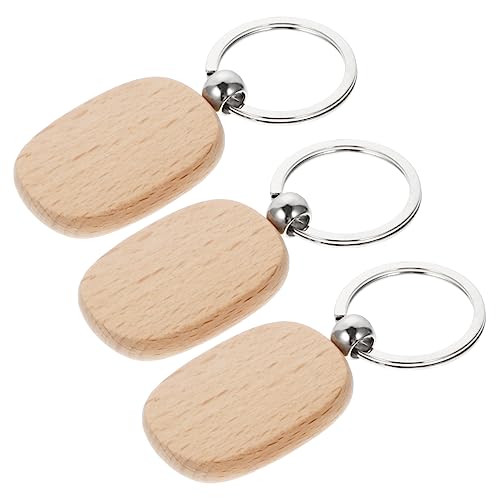 FOMIYES 1bag Playground Shape Wooden Keychains Pack Creative Blank Keyrings for Unique Key Chain Accessories for All Ages
