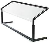 Carlisle FoodService Products Buffet Bar Adjustable Sneeze Guard for Catering, Buffets, Restaurants, Plastic, 48 x 12.44 x 32 Inches, Black