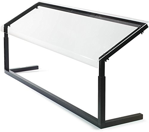 Carlisle FoodService Products Buffet Bar Adjustable Sneeze Guard for Catering, Buffets, Restaurants, Plastic, 48 x 12.44 x 32 Inches, Black
