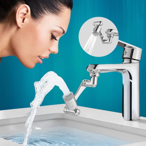 1080° Rotating Swivel Faucet Tap Extension 2 Modes Water Faucet, Adjustable Head Nozzle Adapter Splash-Proof Hose Aerator Filter Extender Sprayer for Kitchen, Bathroom, (B0D17XFQ2Q) Amazon Price History, Amazon Price Tracker