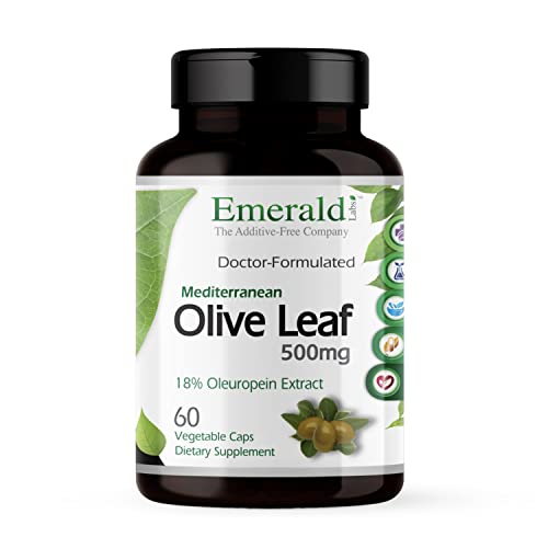 Emerald Labs Olive Leaf 500mg - Helps Support Immune Health - 60 Vegetable Capsules