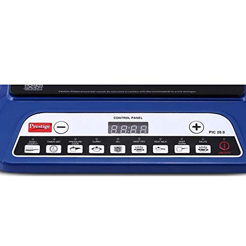 Image of Prestige PIC 20 1200 Watt Induction Cooktop with Push Button (Blue)
