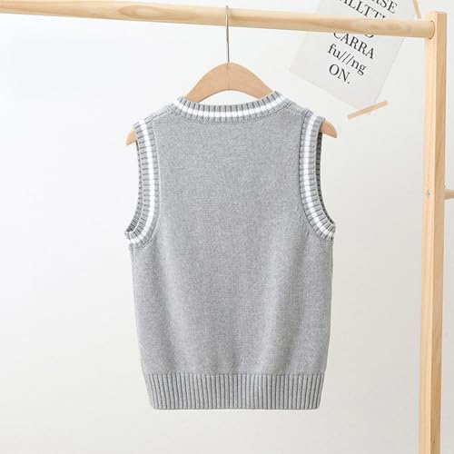 Boys Girls Sweater Vest Sleeveless Top Knit Cardigan Waistcoat School Uniform for Kids 2-12 Years3