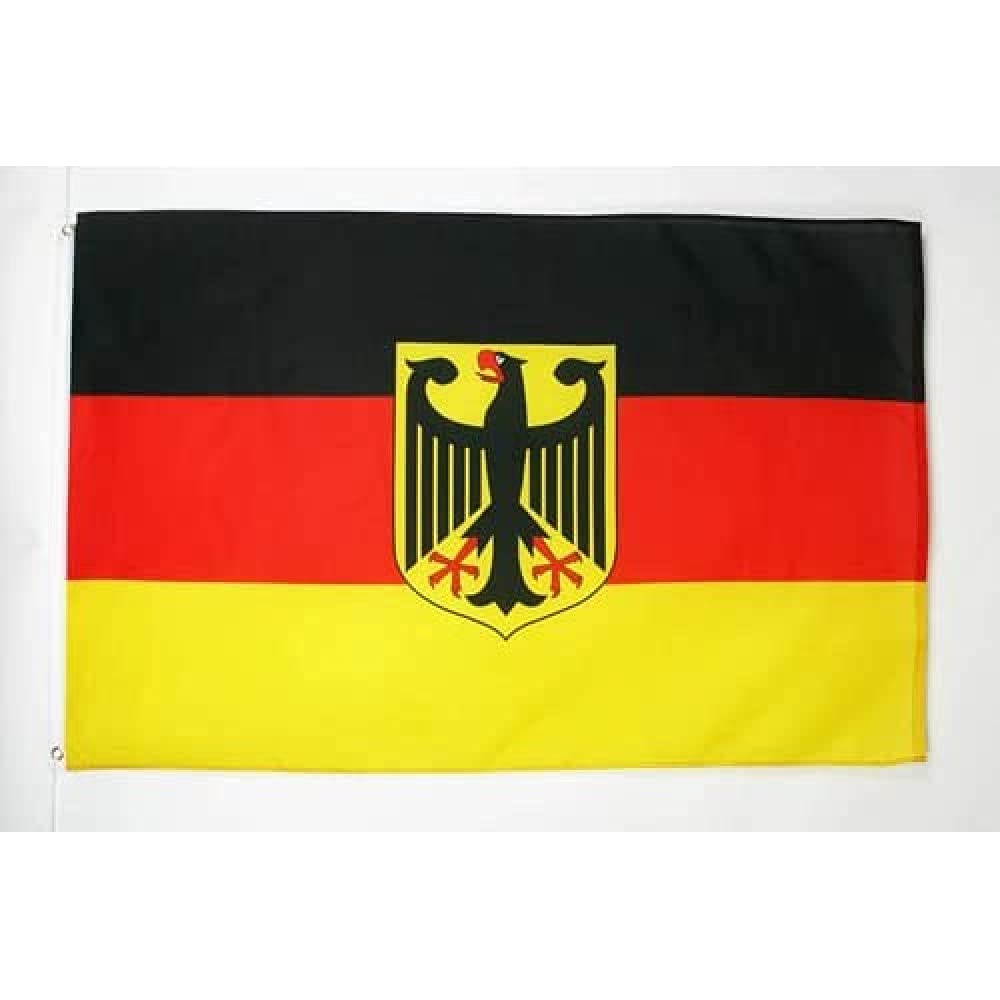 AZ FLAG - Germany With Eagle Flag - Large 5x8 Ft - 100D Polyester German Coat Of Arms Big Banner with Two Metal Grommets - Fade Resistant - Vivid Colors - 5' x 8' Feet - 250x150 Cm