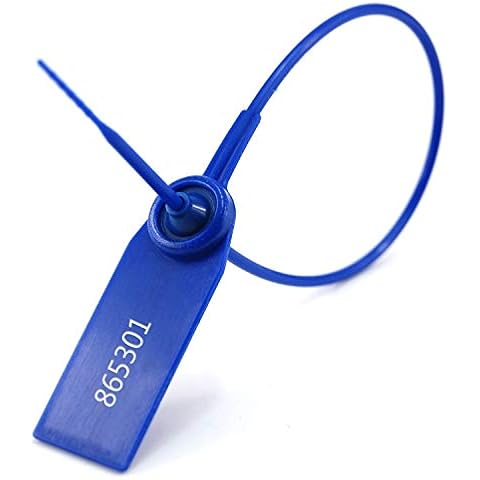 100 pcs Security Seals Tamper Proof Tag Numbered Shipping Seal Pull Tite Label Safety Tag Disposable Zip Ties Cover