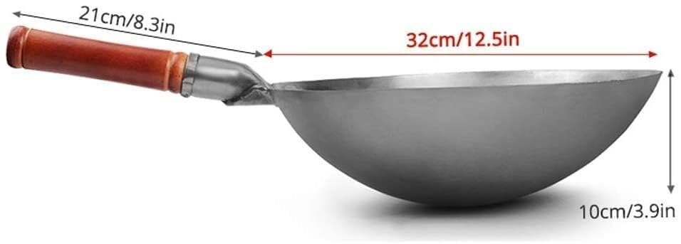 Wok tradicional de hierro fundido hecho a mano miniatura 6