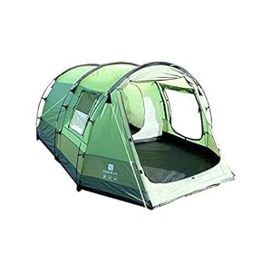 OLPRO Abberley 2 berth 3.7m x 2.2m Tunnel Tent Green – 5000mm waterproofing UV Protection Canopy Poles & sewn in groundsheet.
