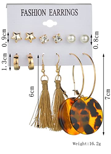 Image of ANNACREATIONS Stylish combo of pearl stud hoop earrings set for Women Girls