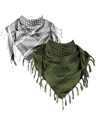 Image of FREE SOLDIER Scarf Military Shemagh Tactical Desert Keffiyeh Head Neck Scarf Arab Wrap with Tassel for Men Women