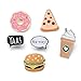 Cartoon Enamel Ice Cream Hamburgers Food Coffee Pin Set Brooches Patches Backpacks