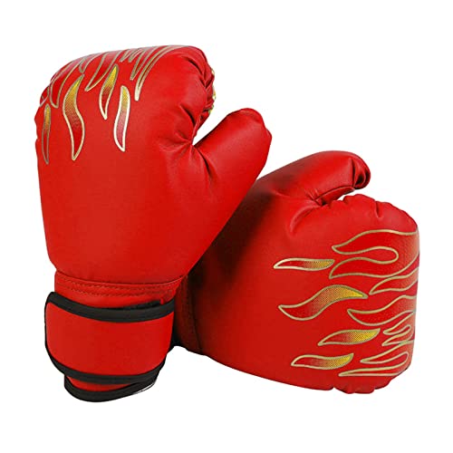 Gants De Boxe Enfants Wuudi – Rouge/Noir – 23x14 Cm – Taille 3-12 Ans – Rembourrés Et Respirants
