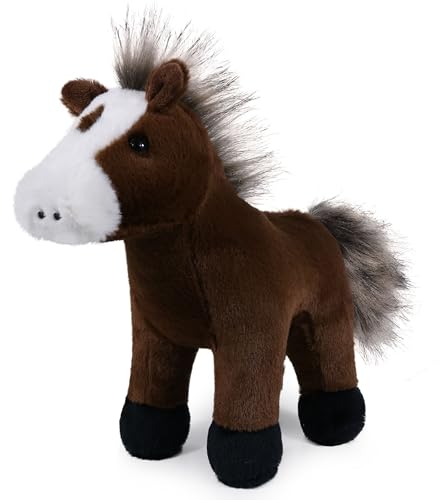 Ice King Bear Pony Stuffed Animal Horse Plush Toy 7 Inches (Brown)