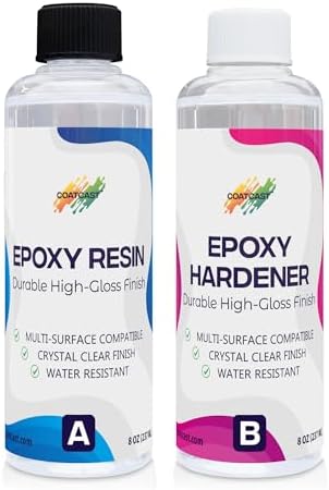 Epoxy Resin 16 Oz Kit – Low Viscosity, Clear High-Gloss Finish for Coating Wood, Concrete, Stone & More | Easy to Use, No Bubbles, Self-Leveling | Perfect for Arts & Crafts & More