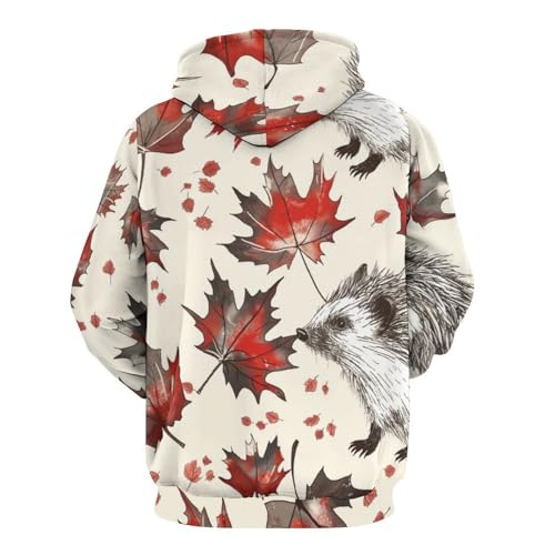 Sweatshirt imprimé hérisson finitions soignées pullover manches longues - 4