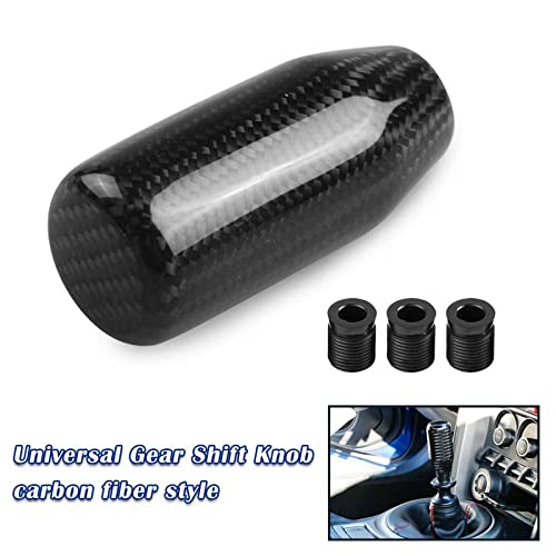 Ryanstar Racing SK091 Ryanstar Universal Gear Shift Style Knob,Car Modified Carbon Fiber Stand Head Manual Transmission Shift Lever Knob Head Wave Stick Shift Knob thumb #6