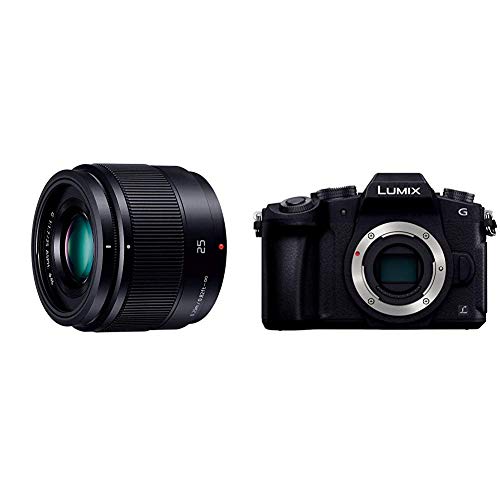 【セット買い】パナソニック 単焦点レンズ マイクロフォーサーズ用 ルミックス G 25mm/ F1.7 ASPH. ブラック H-H025-K & ミラーレス一眼カメラ ルミックス G8 ボディ 1600万画素 ブラック DMC-G8-K