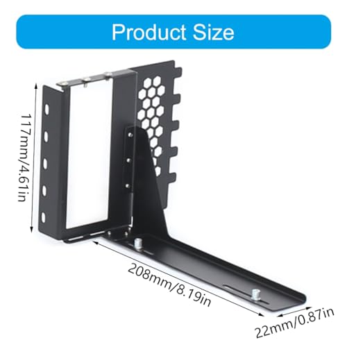 Soporte vertical para tarjeta gráfica metálico blanco miniatura 5