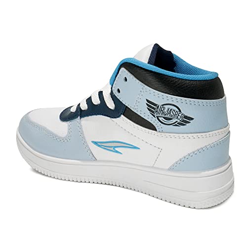 Image of ASIAN Kid's THUNDER-11 Casual White Sneaker Outdoor,High Neck Shoes with Extra Jump Casual Lace-Up Shoes for Boy's