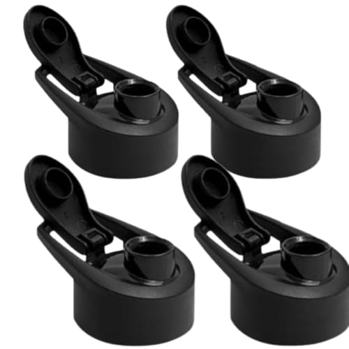 ORENSH 46mm Sipper Bottle Cap Replacement Water Bottle Lid, Black Plastic, Flip-Top(BLACK) (ORE-A3)
